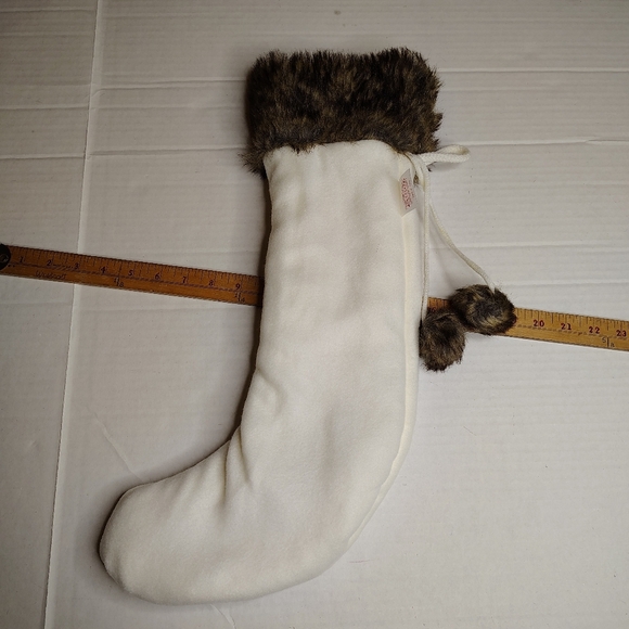 Wondershop at Target Stocking in Cable Knit with Fake Fur Top and Pom Poms - Picture 8 of 16